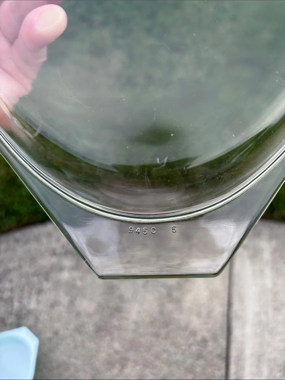 Pyrex Turquoise Snowflake Casserole with Clear Glass Lid